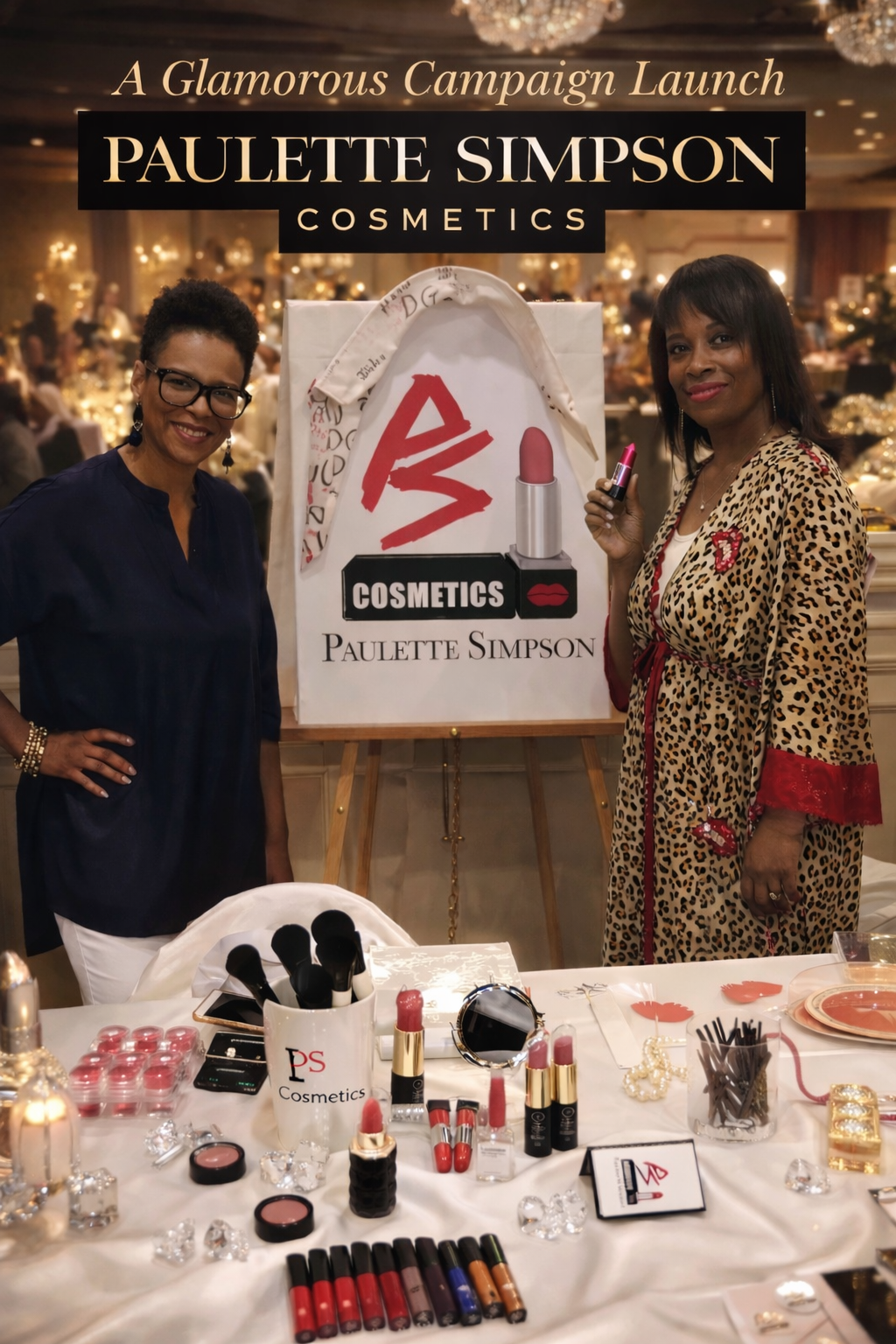 Paulette Simpson cosmetics event display